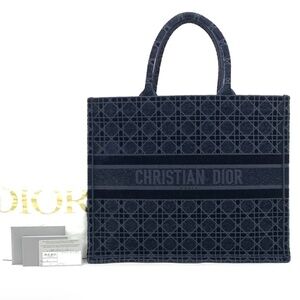 Christian Dior Navy Blue Large Book Tote